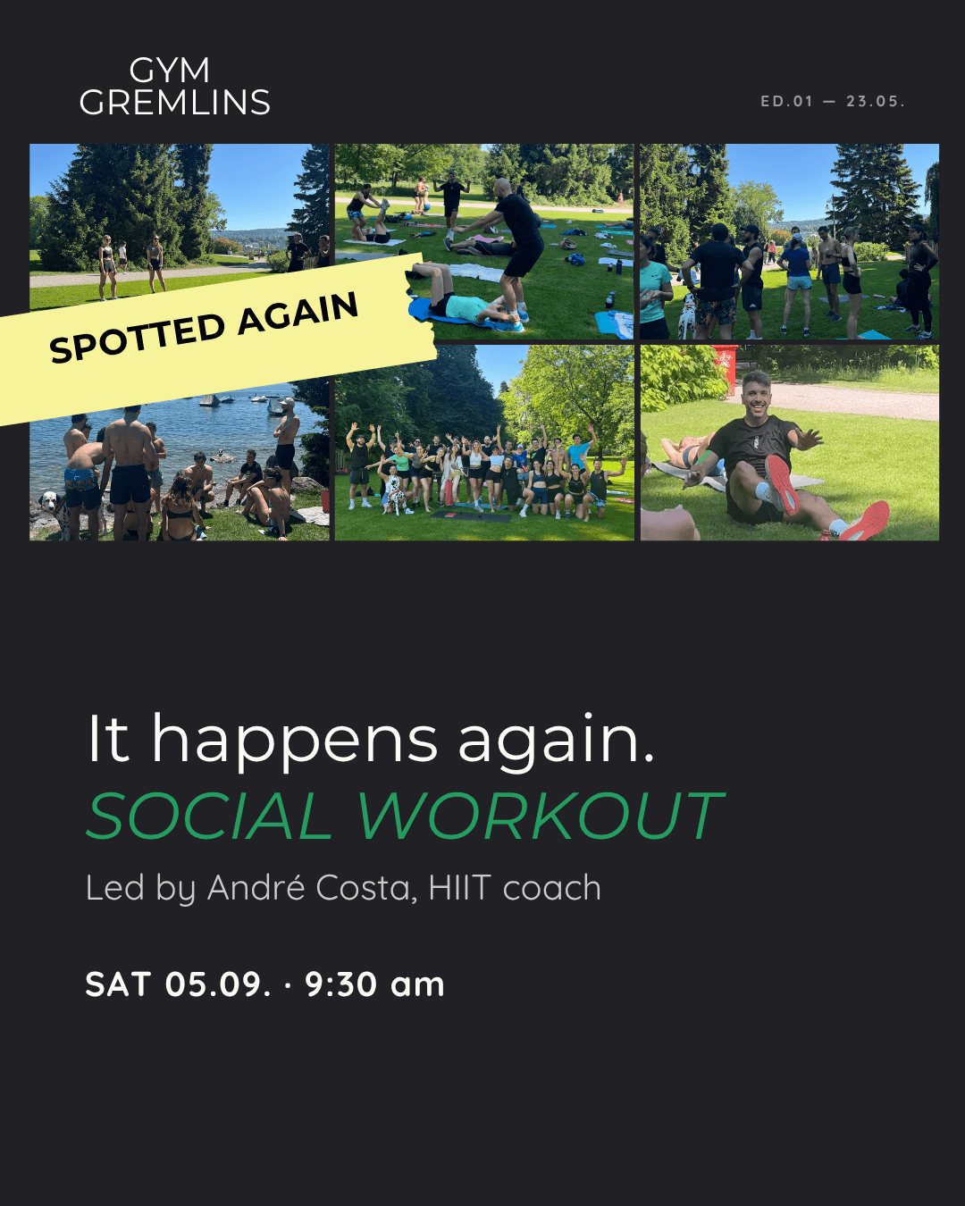 Social Workout ed. 02 poster — Sat 05.09, 9:30 am